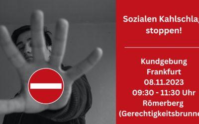 Kundgebung gegen den sozialen Kahlschlag